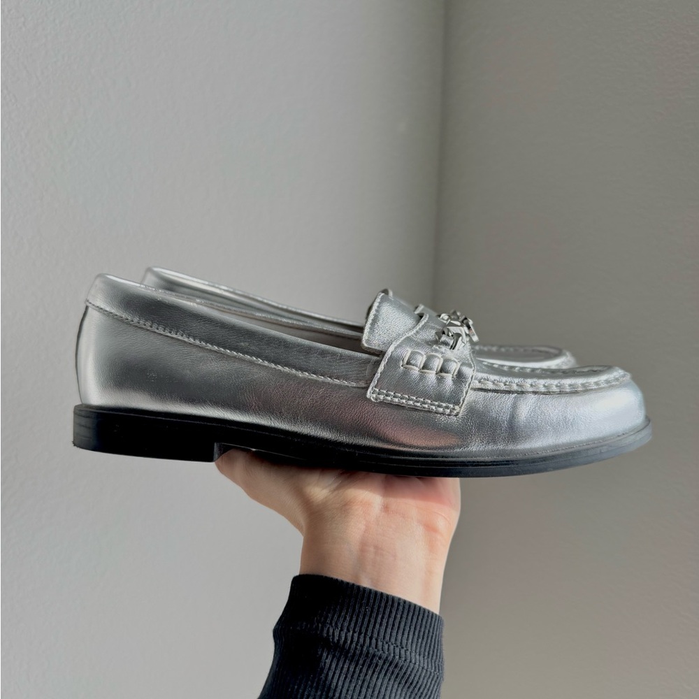 Aldo Silver Loafers